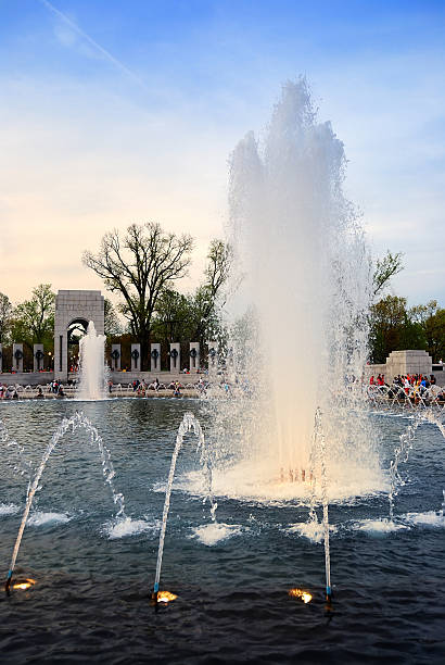istock Fountain in World War II memorial, Washington DC 471820487