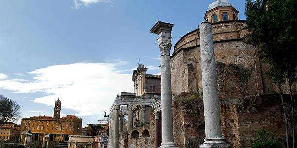 palatino ruinen in rom, italien - palace hotel stock-fotos und bilder