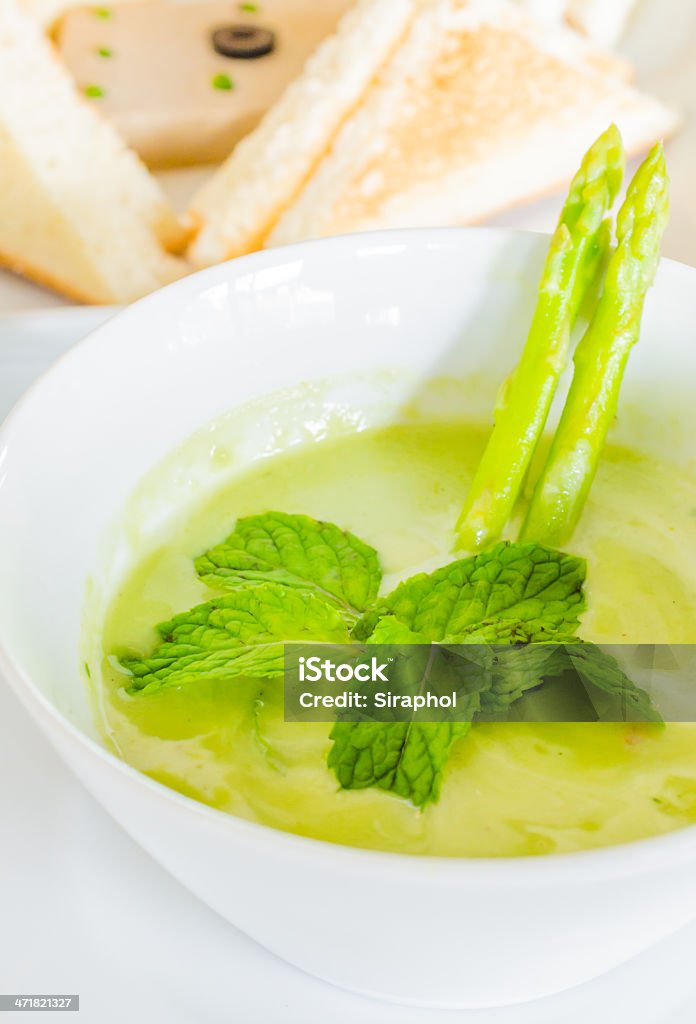 Sopa de espárragos - Foto de stock de Alimento libre de derechos