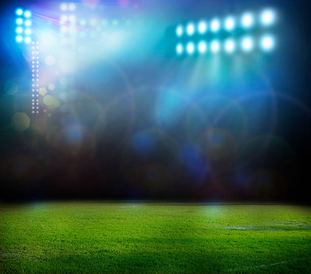 istock Blurred lights at a football field  471822555
