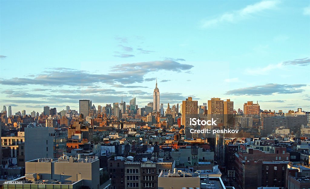 Manhattan au coucher du soleil - Photo de Affaires libre de droits