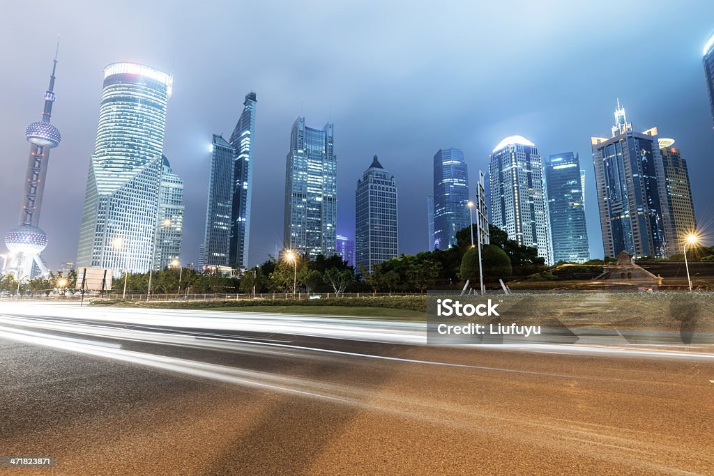 Los senderos de luz en shangai - Foto de stock de Abstracto libre de derechos