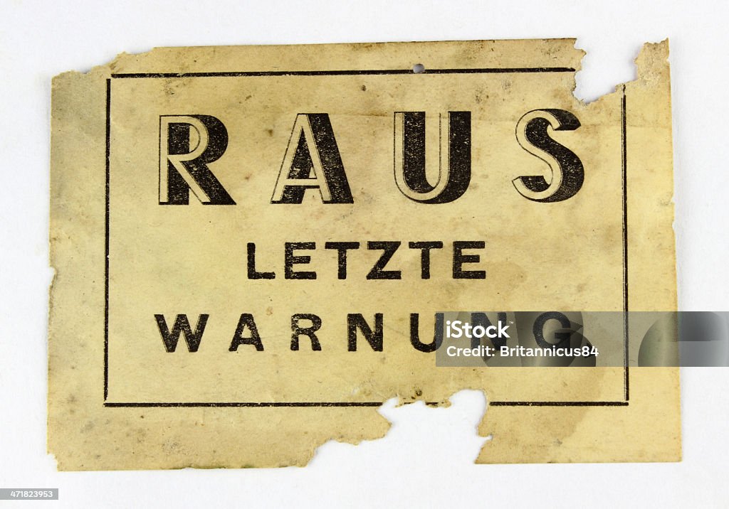 Affichette clandestina de la Laeken française ww2 - Foto stock royalty-free di Alfabeto