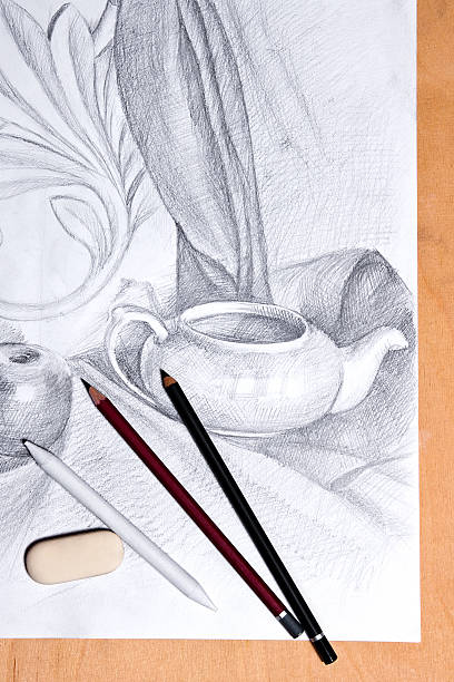 istock Drawing of still life by graphite pencil. 471823998