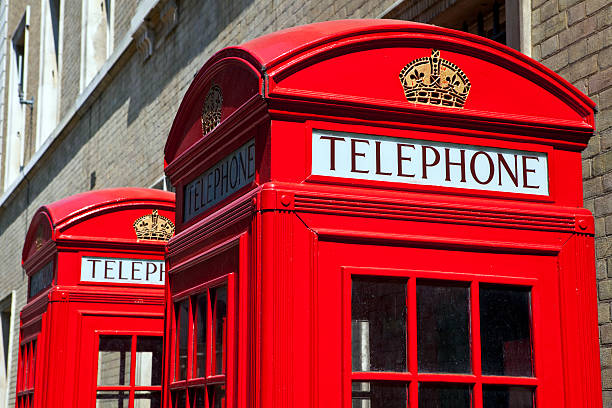 istock Red Telephone Boxes in London 471824387