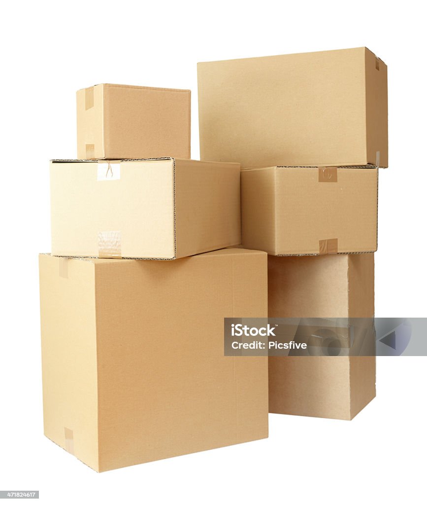 Karton Kartons stack-package - Lizenzfrei Behälter Stock-Foto