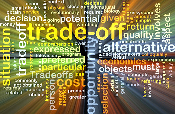 istock Trade-off wordcloud concept illustration glowing 471825212