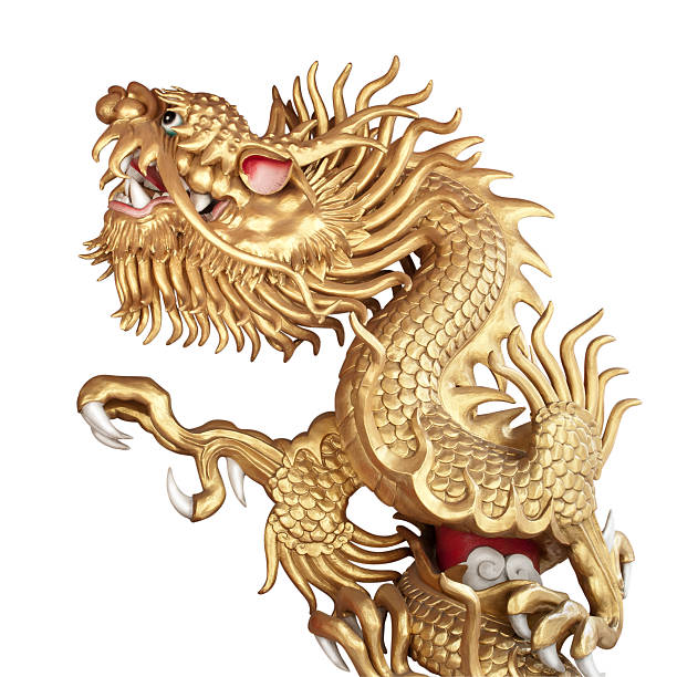 istock Chinese Golden Dragon Sculpture 471825443