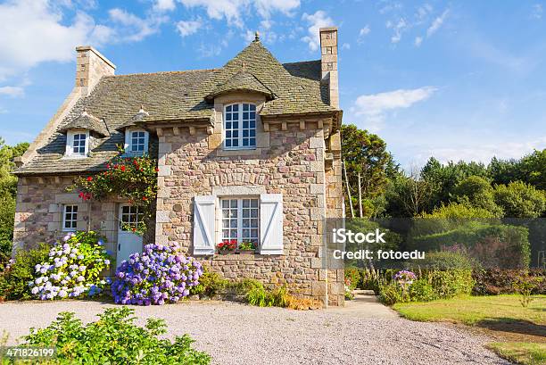 French Brittany Typical House Stock Photo - Download Image Now - House, Cottage, France