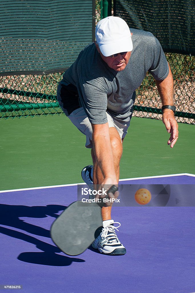 Pickleball acção abrangente Forehand - Foto de stock de Pickleball royalty-free