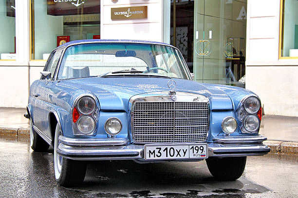 Moscow, Russia - June 3, 2012: German motor car Mercedes-Benz 280SE (W111) competes at the annual L.U.C. Chopard Classic Weekend Rally.