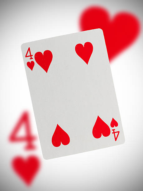 istock Playing card, four of hearts 471828269