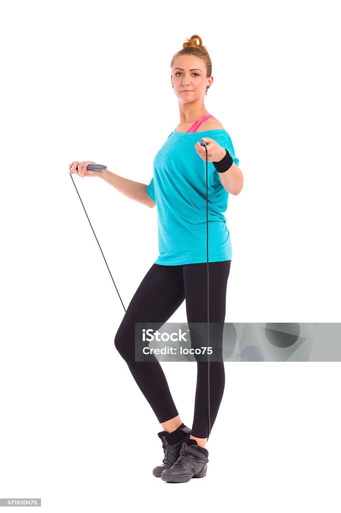 Mulher de pé com Corda de Saltar - Royalty-free 20-24 Anos Foto de stock