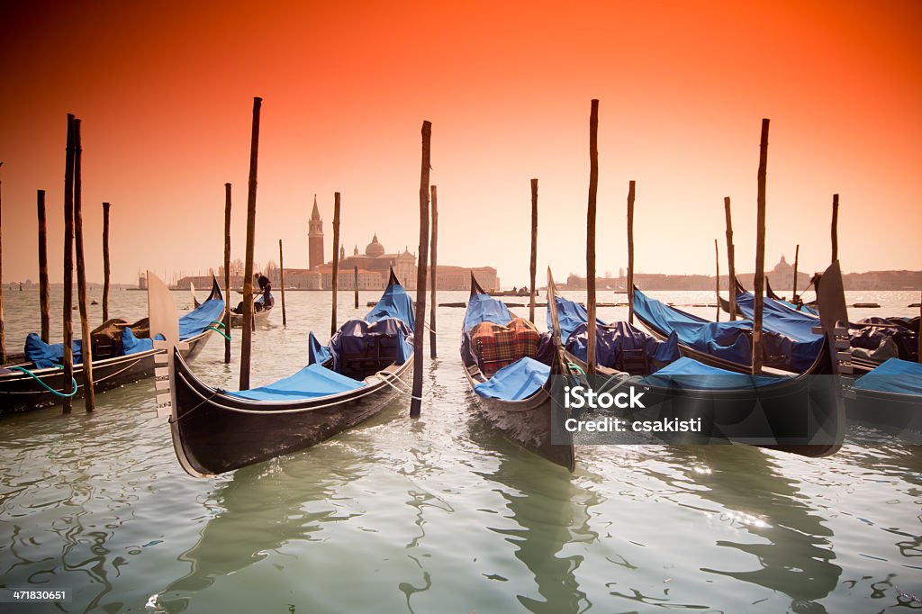 Venice, Italy with gondolas beautiful Venice, Italy with gondolas -colored photo, with added vignetting Architecture Stock Photo