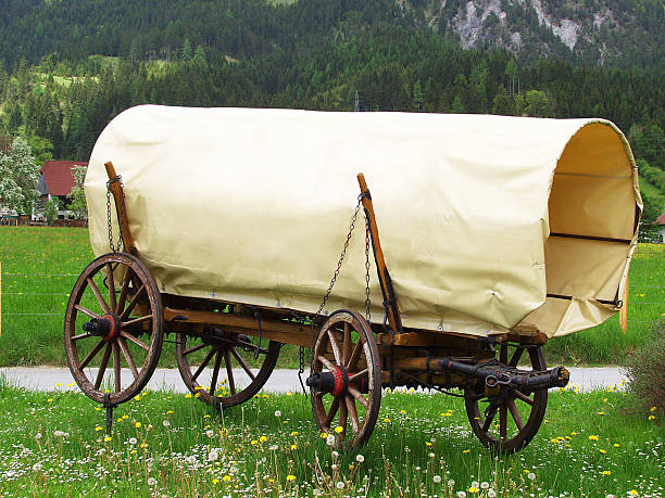 istock Rural landscape. Austria. Decorative cart. Alpine Idyll 471832555