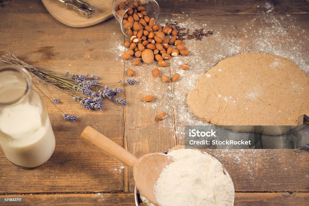 Ingredientes para masa de galletas - Foto de stock de Al horno libre de derechos