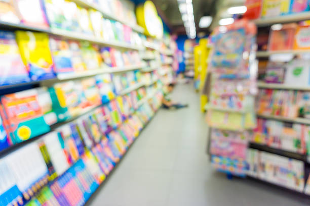 istock Abstract of blurred shelf in the book store 471832950