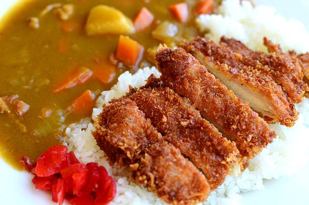 istock Japanese curry rice with pork cutlet 471834187