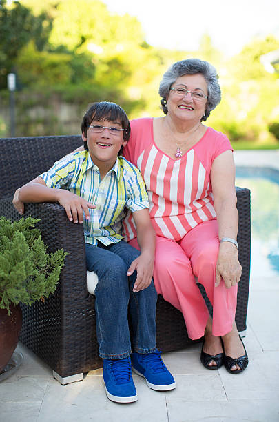 grandmother and grandson portrait