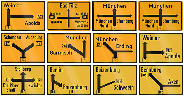 istock Historic Direction Signs In Germany 471837218
