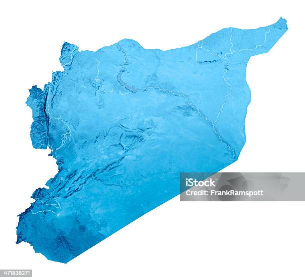 Syria Mapy Topograficznej Puste - zdjęcia stockowe i więcej obrazów Syria - Syria, Mapa, Trójwymiarowy