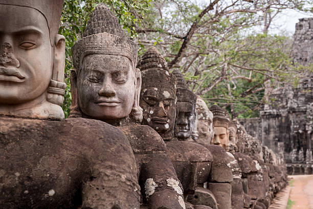 istock Statues at South gate Angkor Wat, Cambodia 471839397