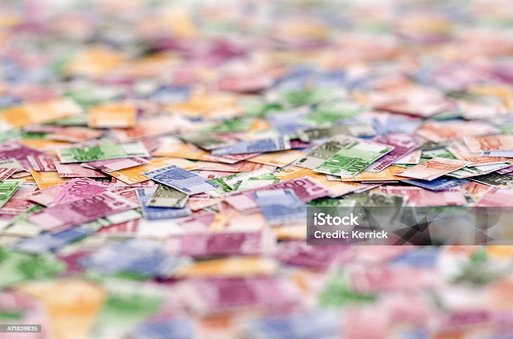 Euro-Banknoten in Miniatur - Lizenzfrei Ausverkauf Stock-Foto