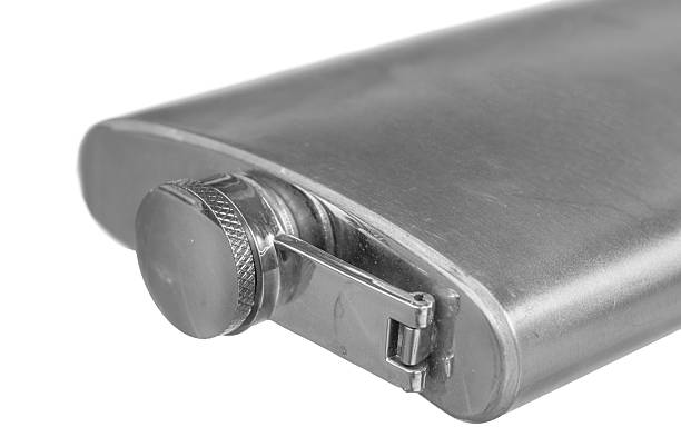 istock Stainless steel pocket hip flask 471841761