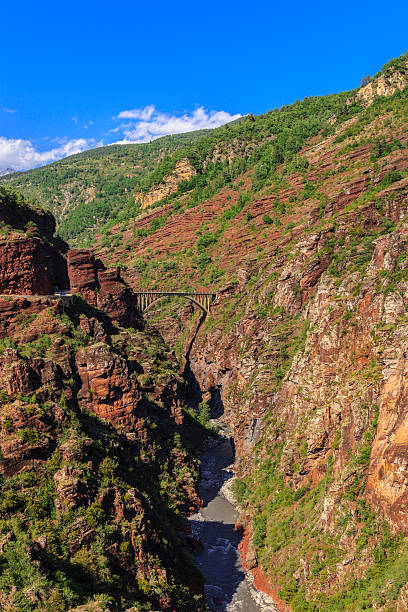 The Gorges de Daluis is a six-kilometer-long canyon formed by the river Var, with walls of red sandstone rock, whose origins date back to 250 million years. It is located in the Alpes-Maritimes department, in southeastern France.