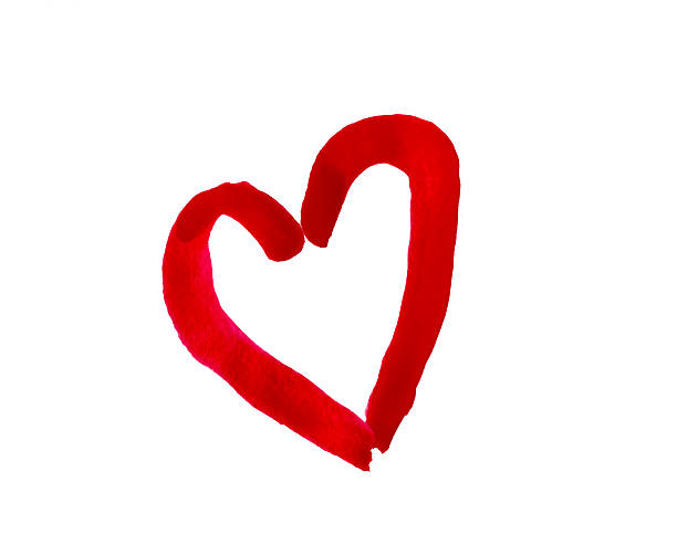 istock Heart shape by red wet water color on white 471842911
