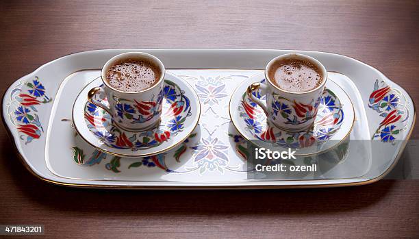 Turkish Coffee In Tray Stock Photo - Download Image Now - Cup, Four Objects, Turkish Coffee