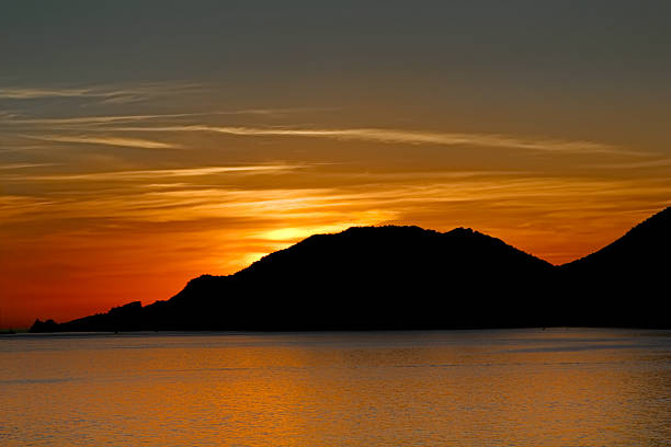 Portovenere's sunset stock photo