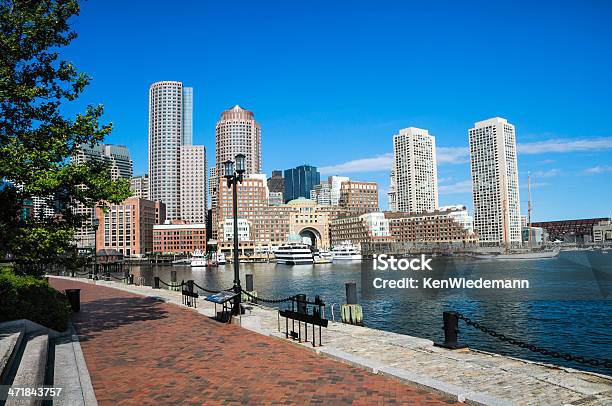 Molo Harborwalk Ventola - Fotografie stock e altre immagini di Boston - Massachusetts - Boston - Massachusetts, Parco pubblico, Agosto
