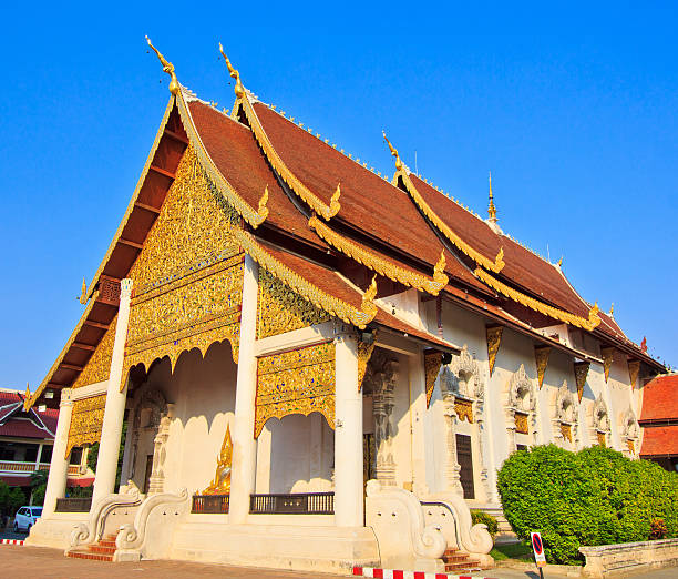 wat chedi luang, templo chiang mai thailand asia - ba kan fotografías e imágenes de stock