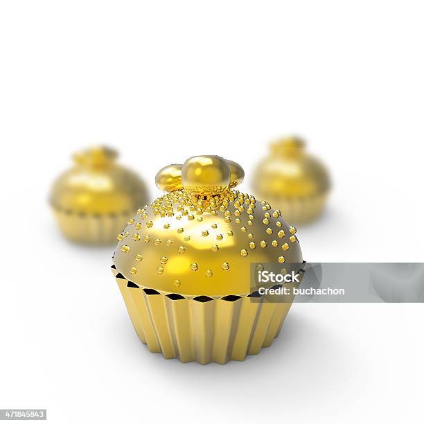 Golden Cupcake - zdjęcia stockowe i więcej obrazów Bodziec - Bodziec, Ciasto, Cupcake