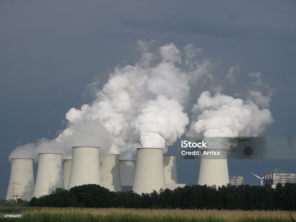Centrale a carbone, cambiamenti climatici - Foto stock royalty-free di Cambiamenti climatici