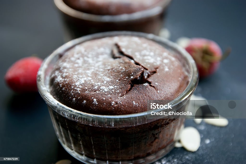 초콜릿 퐁당 - 로열티 프리 가루 설탕 스톡 사진