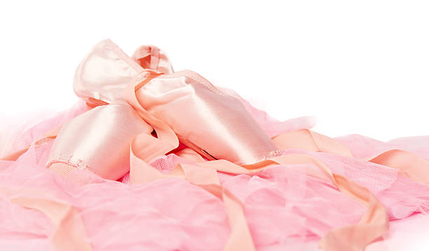 istock ballet shoes on pink cloth isolated 471848253
