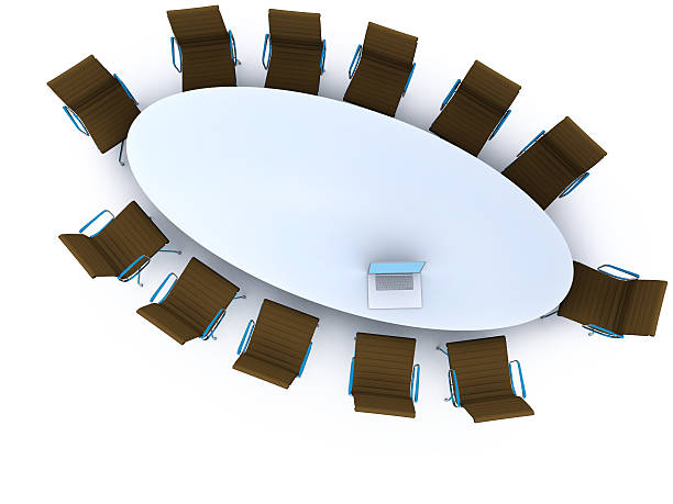 istock Top view of a table for meeting with copy space 471849573