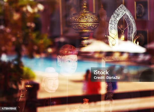 Abstract Background With Thailand Symbols Stock Photo - Download Image Now - 2015, Abstract, Antique