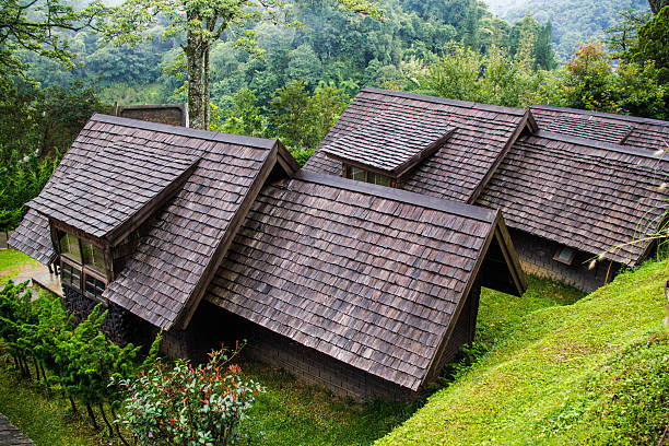 istock teak roof on high  moutain 471850894