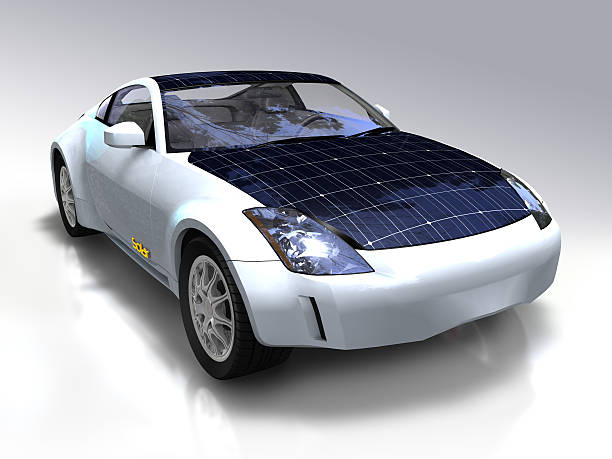 солнечная батарея автомобиля - brandless стоковые фото и изображения