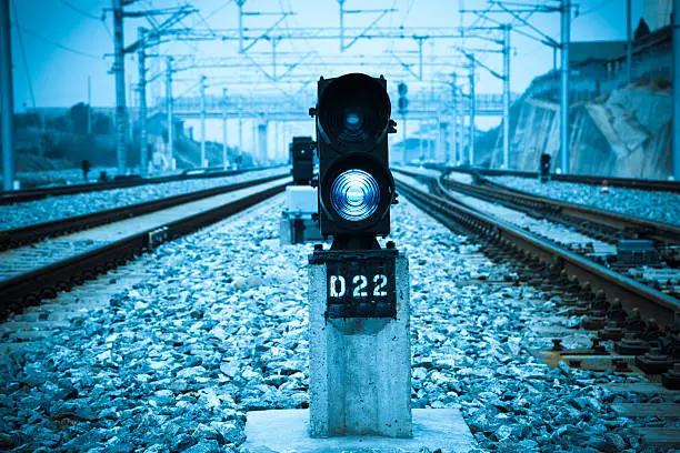 signal light in the railway