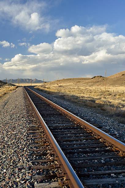 istock Train Tracks in New Mexico Landscape 471851707