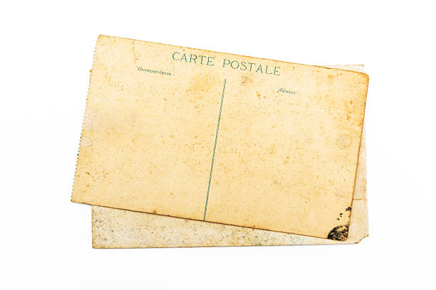istock Vintage french blank postcard 471853385