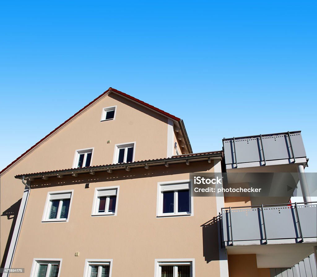 Architecture A beautiful house on a sunny day Apartment Stock Photo