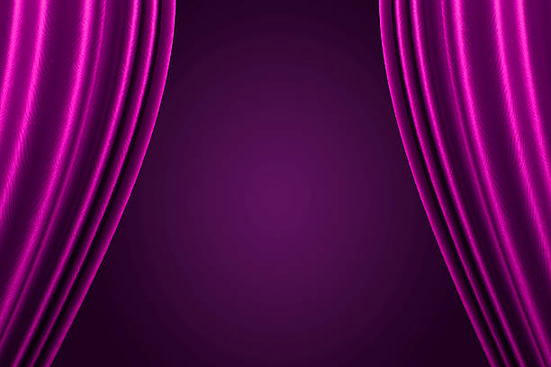 istock Beautiful pink curtain background. 471854841