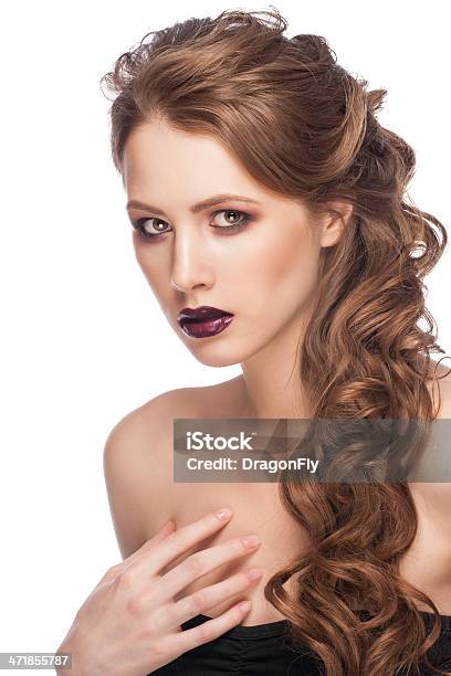 Woman With Bright Makeup Stock Photo - Download Image Now - 20-29 Years, Adult, Adults Only