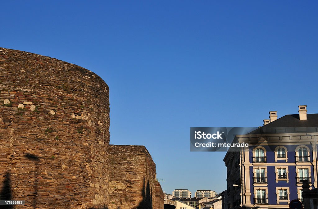 A Galiza, Espanha: A bem preservada Roman paredes de Lugo - Foto de stock de Antigo royalty-free