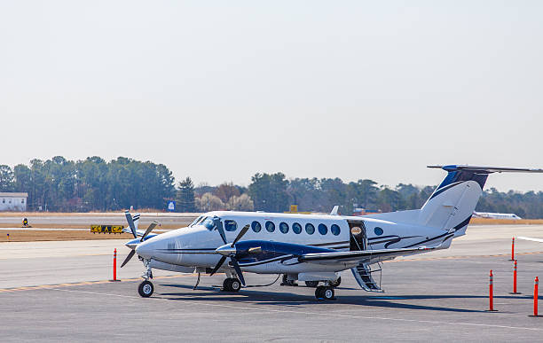 istock Blue and White Turbo-Prop at Airport 471857431